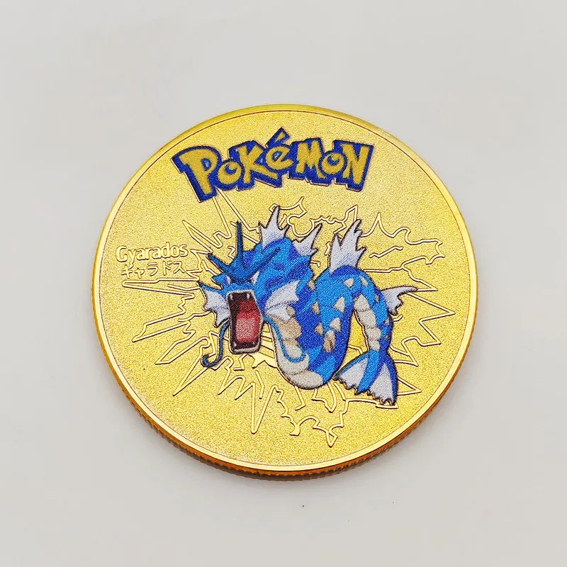 Gold colored metal Pokémon Coins