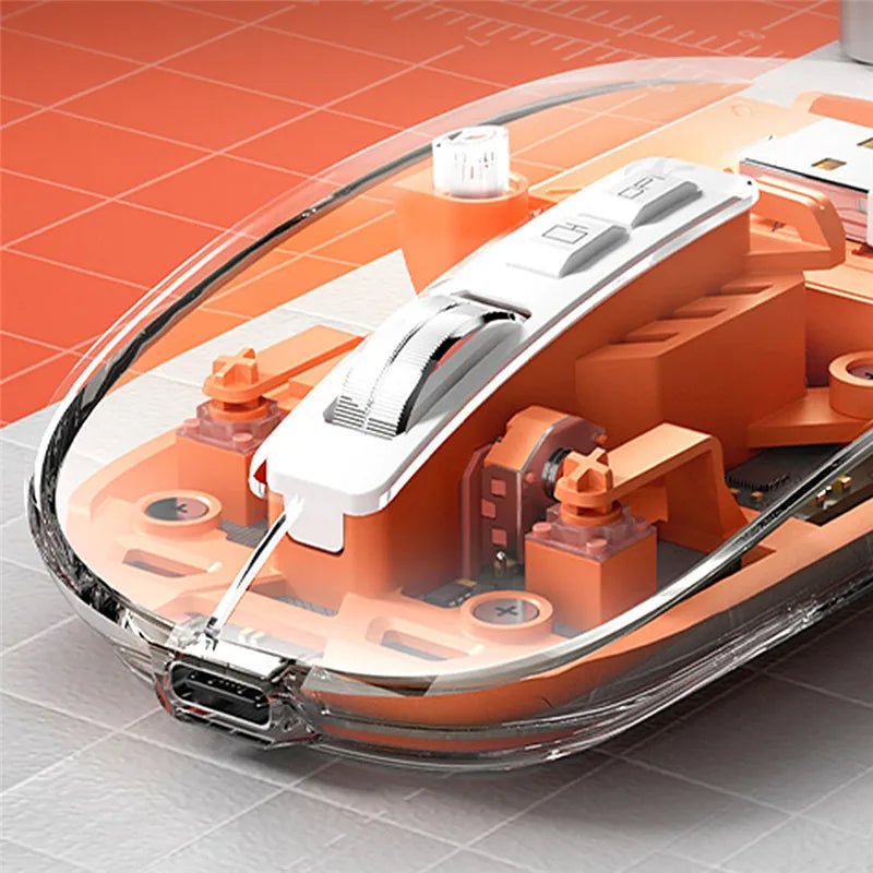 Transparent Wireless Mouse w/ Bluetooth and 2.4ghz