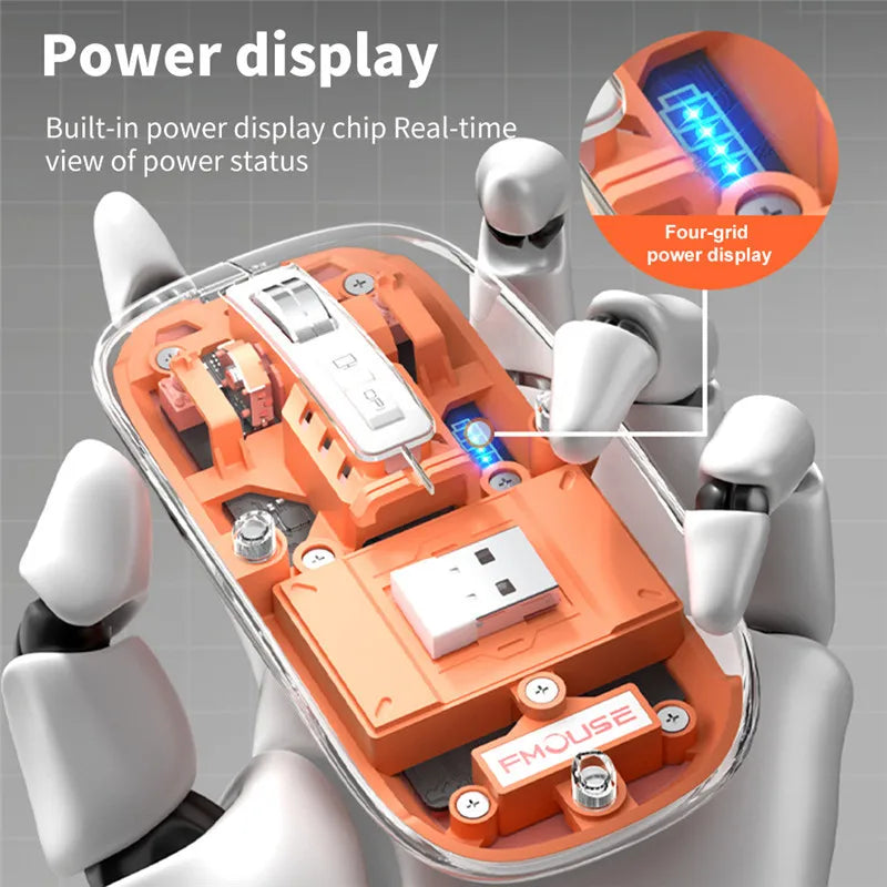 Transparent Wireless Mouse w/ Bluetooth and 2.4ghz