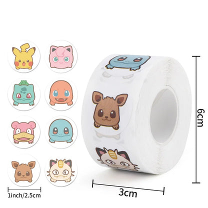 500pcs Roll Pokémon Stickers
