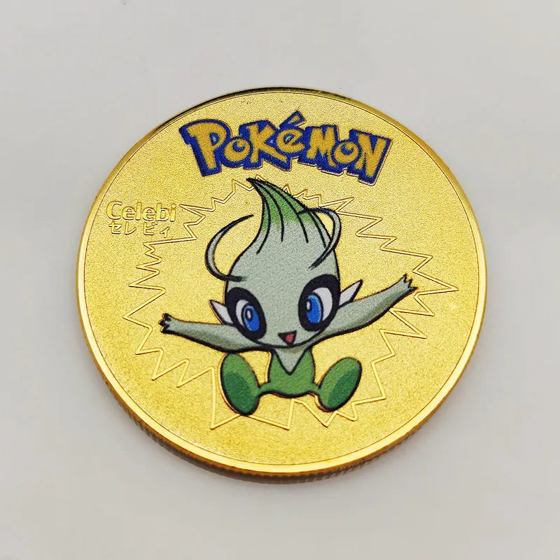 Gold colored metal Pokémon Coins