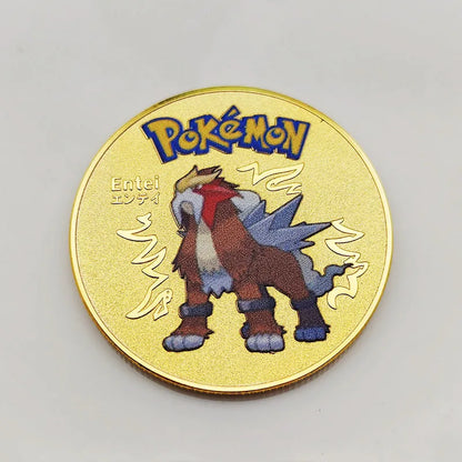 Gold colored metal Pokémon Coins
