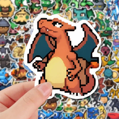 Pixel Sprites Pokémon Stickers 10/30/50/110pcs